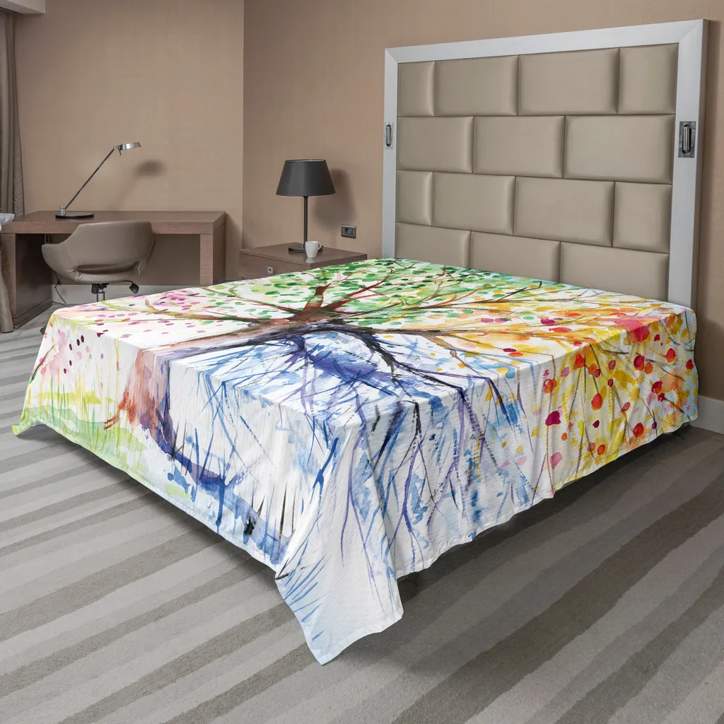 Lenzuolo Matrimoniale ABAKUHAUS Albero Colorato 260x228 cm