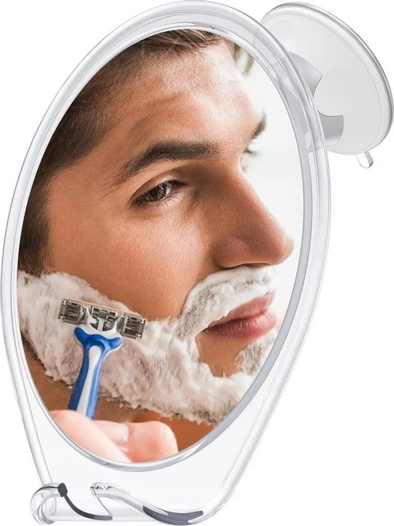 Miroir de rasage pivotant anti-buée blanc alpin - Modèle Premium R-40
