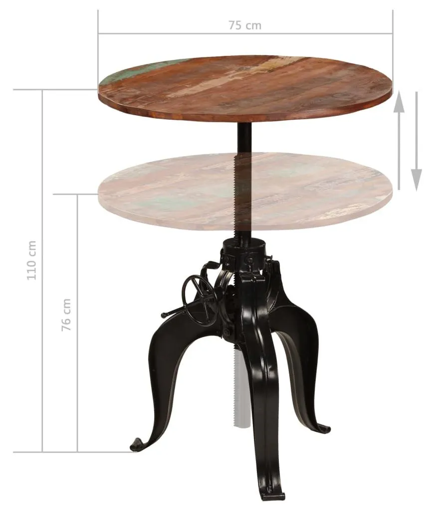 Table de Bar Stable en Bois Massif Réglable pour Petits Espaces