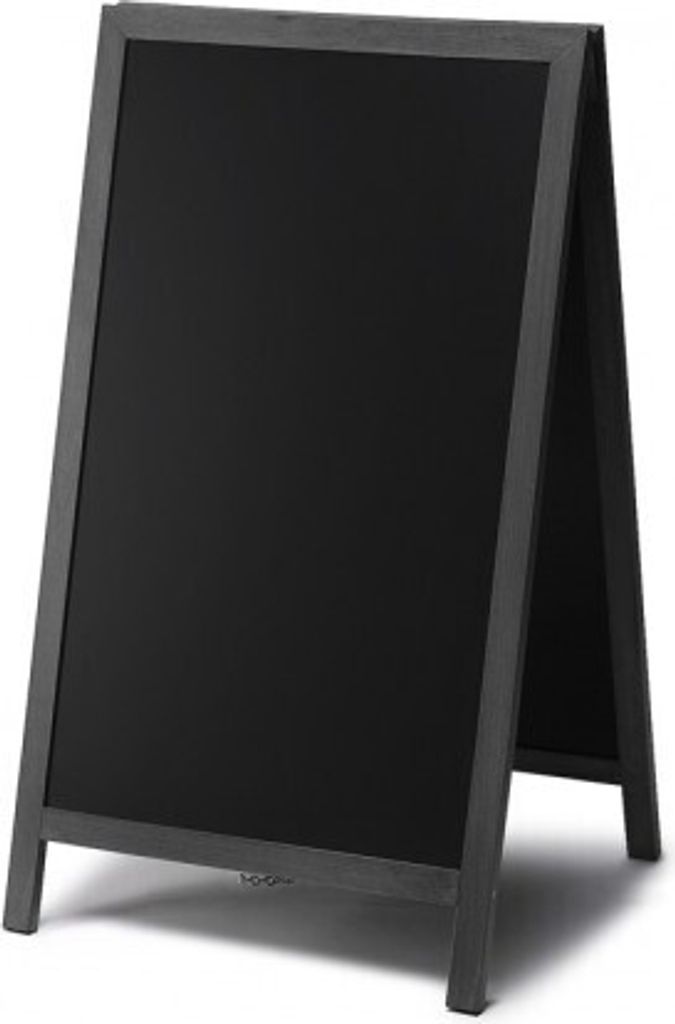 Gehwegtafel Holz, schwarz, 68 x 120 cm