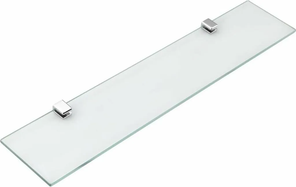Ripiano Bagno Aqualine Samba SB125 60cm Vetro Trasparente e Cromo