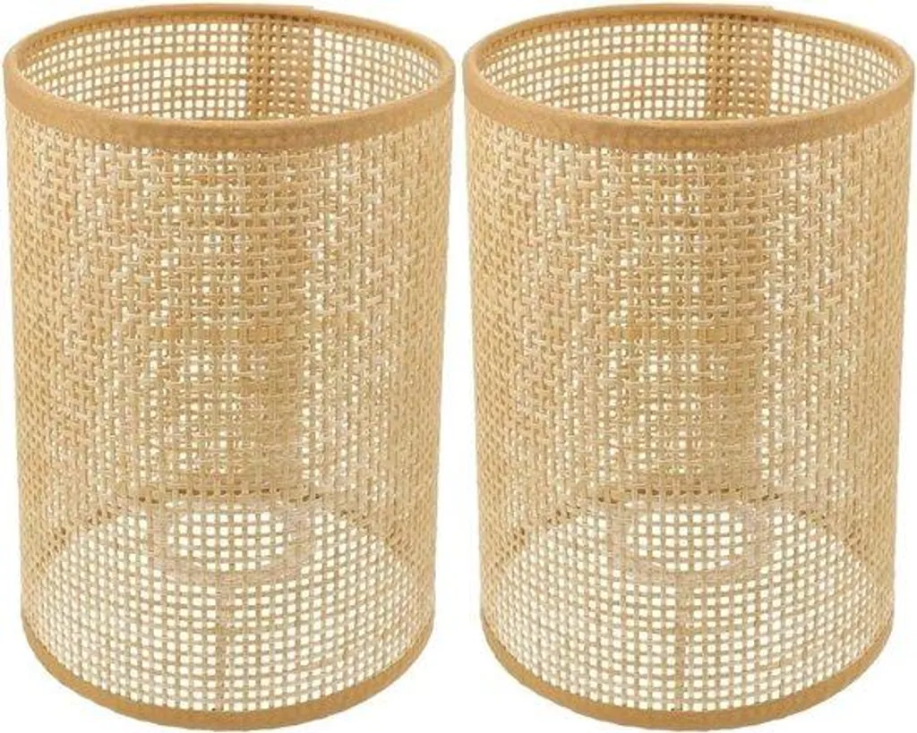 Abat-jour pour lustre et lampe de table - Style naturel bicolore E27 E14