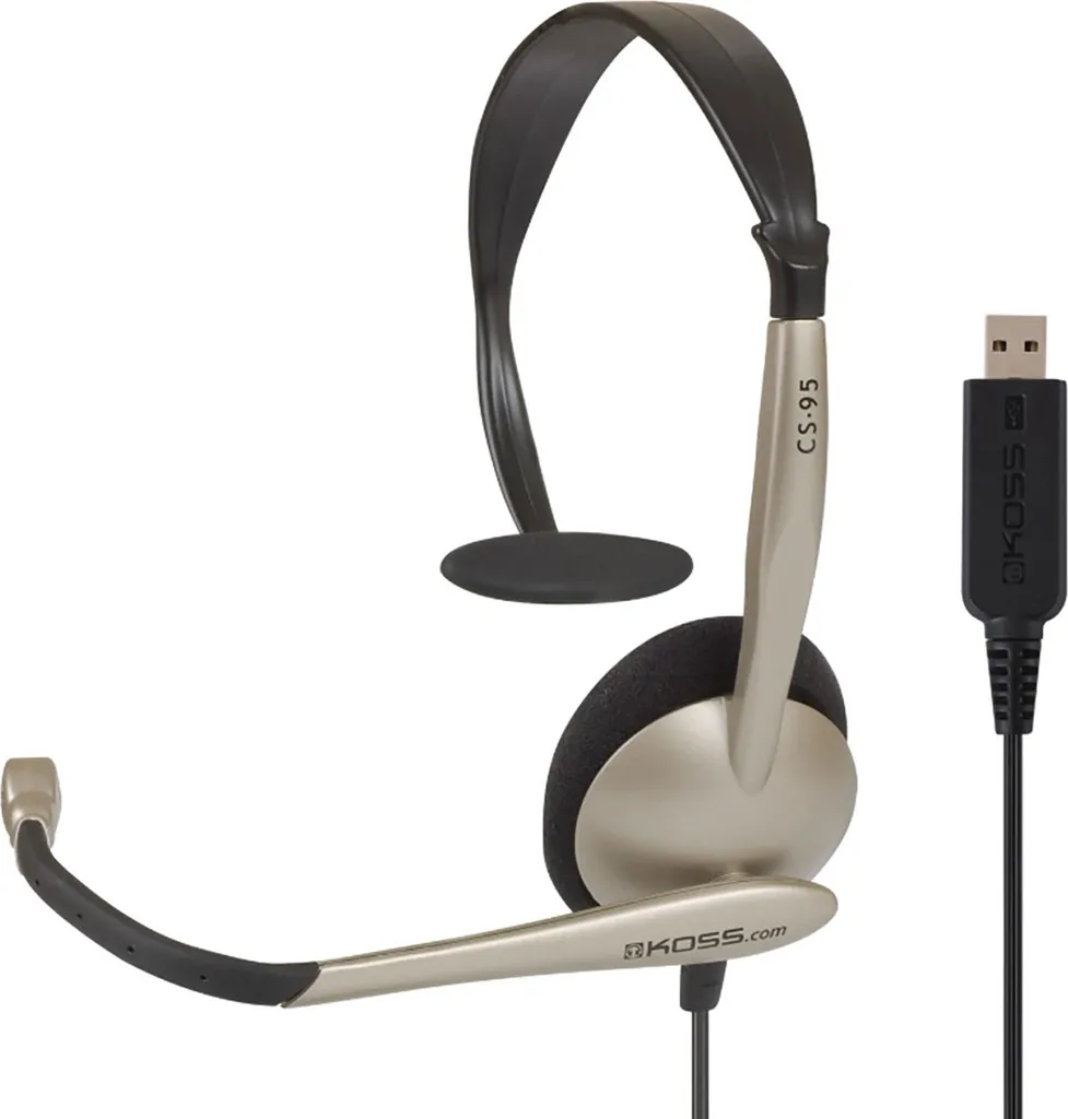 Casque Micro Anti-Bruit Koss CS95 USB : Éliminez les Bruits de Fond en Appel