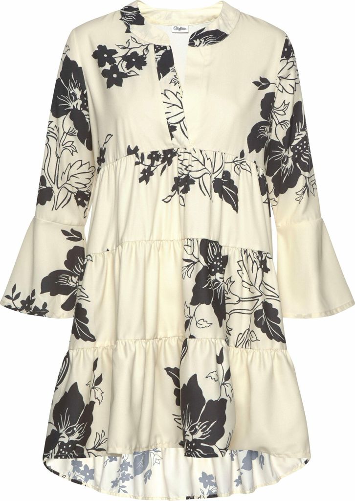 LASCANA Blusenkleid creme-schwarz Größe 40/42 Produktbild 
