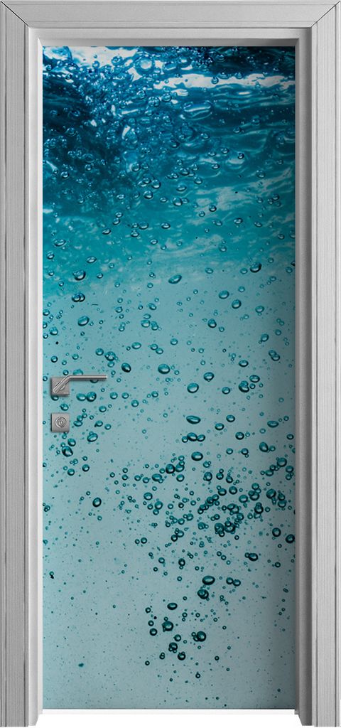 Tür Selbstklebende 80x210 cm Türfolie Türtapete Klebefolie - Spritzen Wasser