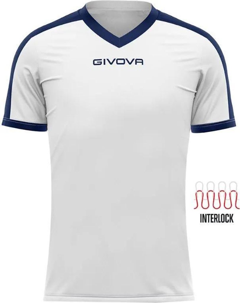 Sport-T-Shirt Givova Revolution Weiß-Blau Weiß 2xl - XXL Produktbild 