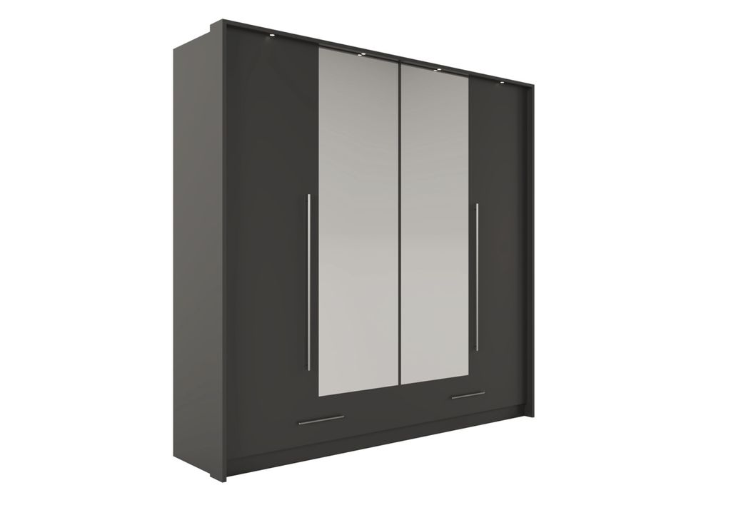 Kleiderschrank 209 THEKLA mit Spiegeln - Graphit