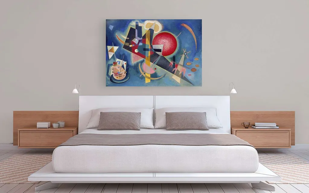 Tableau Kandinsky Dans le bleu - Impression toile 70x50 cm haut de gamme