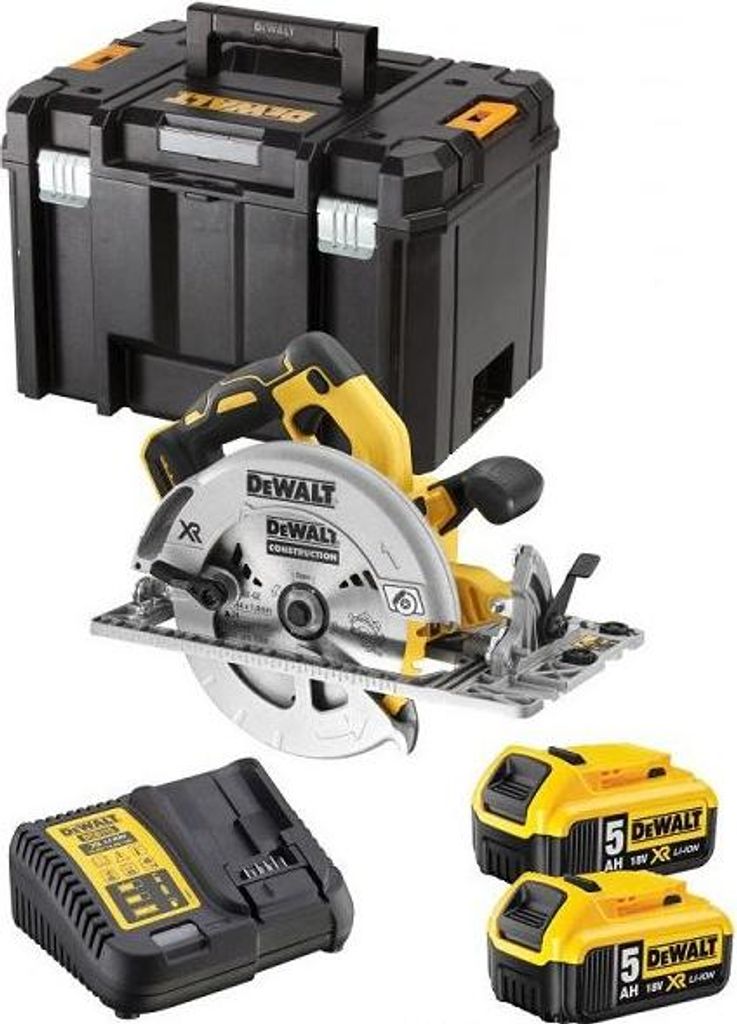 Scie circulaire XR 5Ah 184 mm DEWALT + 2 Batteries + Image du produit 