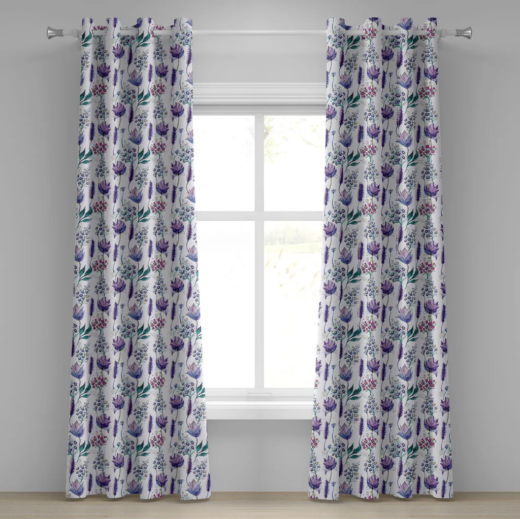 Tende Decorative Botaniche 280x245: Eleganza Acquerello ABAKUHAUS