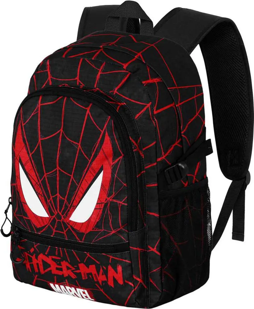 Petit sac à dos scolaire Spiderman Vision Noir Marvel pour Adolescent