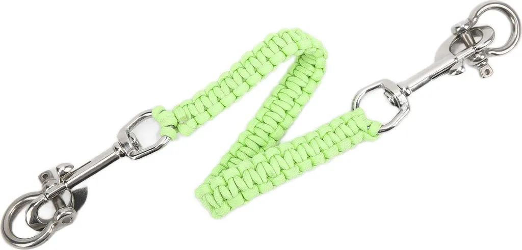 Cordon photo de plongée anti-perte inoxydable et luminescent vert fluo