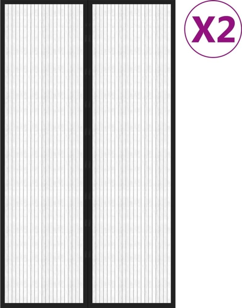 vidaXL Tende zanzariera per porte, 2 pezzi, magnetiche, Immagine del prodotto 