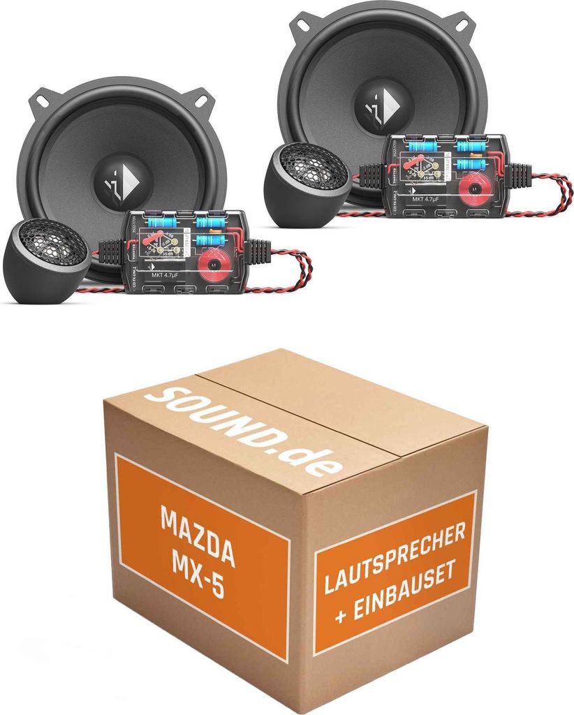 Lautsprecher Boxen Einbaupaket vorne Helix Ci3 K130.2-S3 passend für Mazda MX-5 Typ NA | 2x Tief-Mitteltöner 2x Hochtöner
