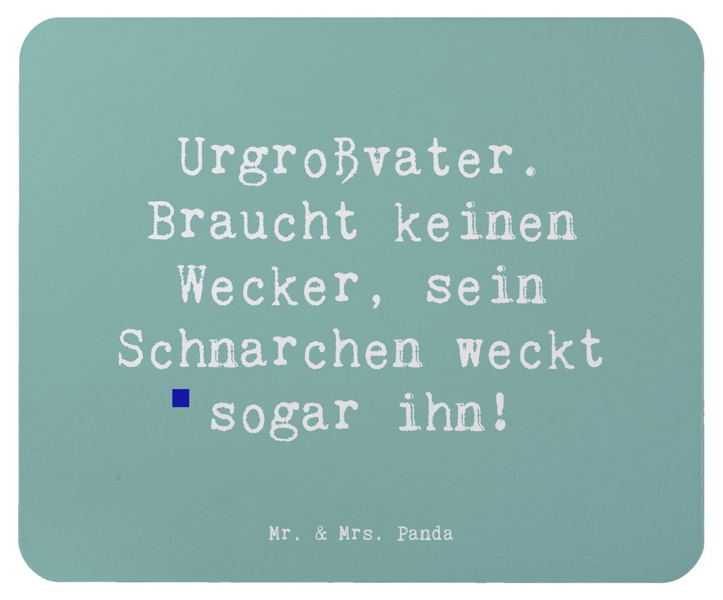 Mr. & Mrs. Panda Mauspad Spruch Urgroßvater Schnarchen - Meeresbrise - Geschenk, pc, Familie, Humor, Mouse Pad, persönliche Erinnerungen, compute...