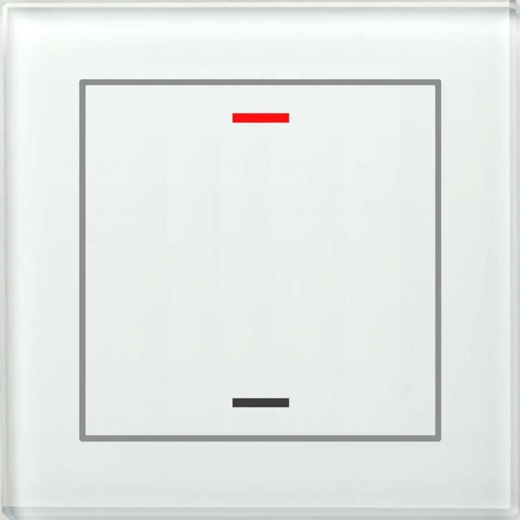 Commande domotique KNX MDT Bouton-poussoir en verre II Light RGBW Blanc