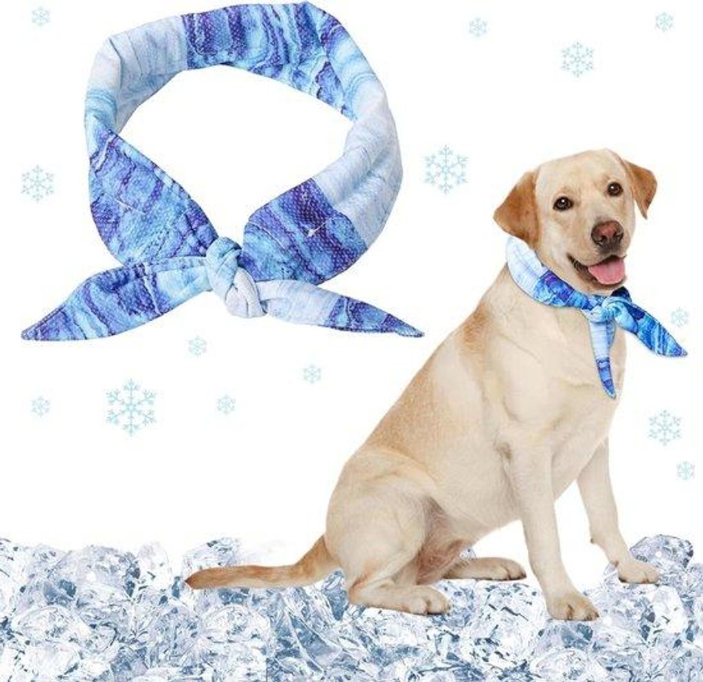 Kühlende Halsbänder für Hunde - 5er-Pack - Sommerliche atmungsaktive Eis-Halsbandana - Gel verkleidendende Schutzschnur für Haustiere - Leichte...