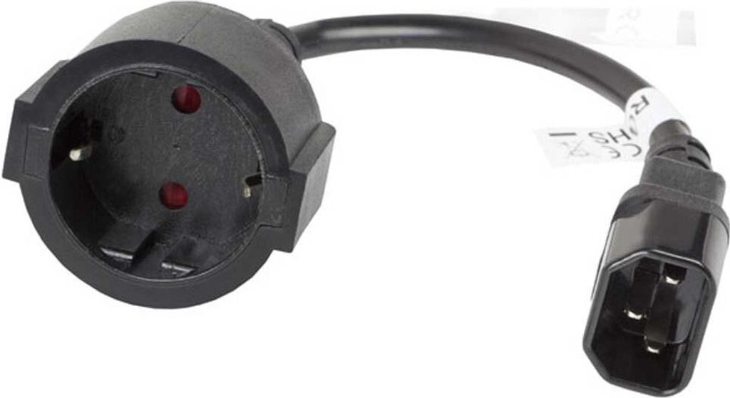Lanberg CA-C14E-10CC-0018-BK, 0,18 m, C14 panel Zdjęcie produktu 
