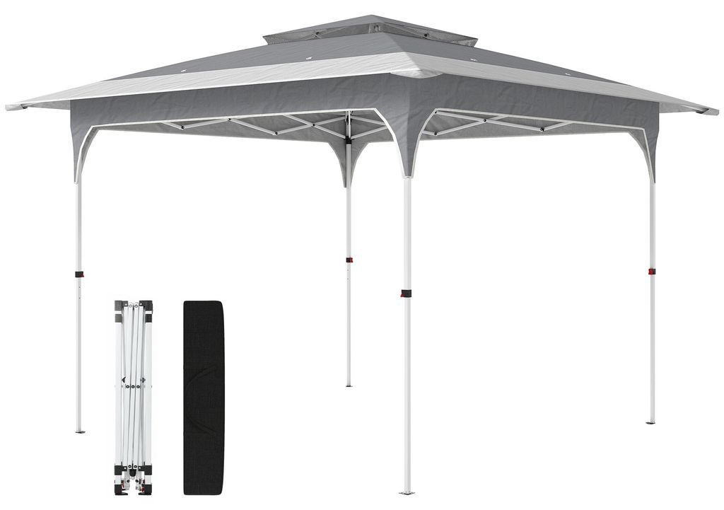 Faltpavillon (3,5 x 3,5 m) mit Doppeldach und Tragetasche, Produktbild 