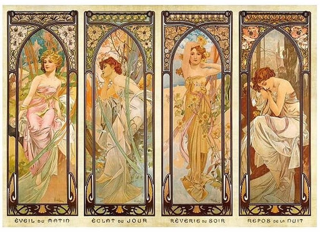 D-Toys Puzzle Alphonse Mucha Kunst 1000 Teile Jigsaw Puzzle Image du produit 