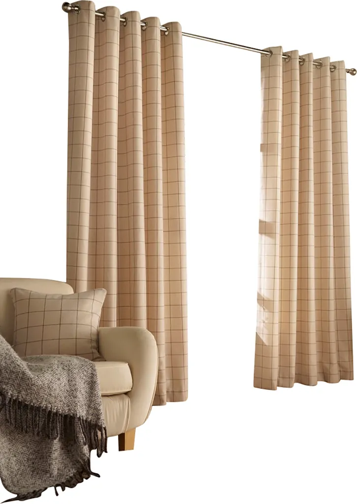 Paire de rideaux occultants et tamisants Ellis Furn Naturel 229x137 cm