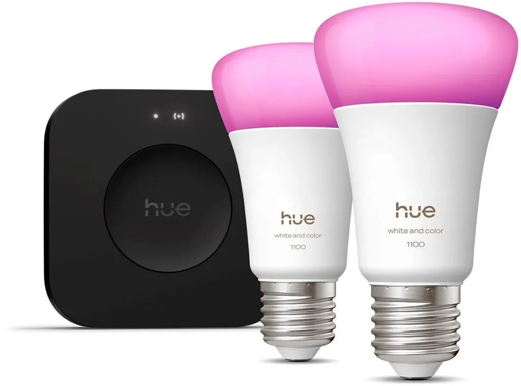 Ampoules Connectées E27 Philips Hue : Pack de 2 avec Pont pour Maison Colorée - 2