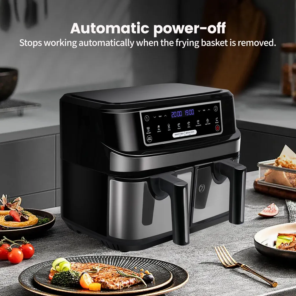 Airfryer Double Compartiment 5512DT - 8 Programmes et Écran Tactile LED - 2