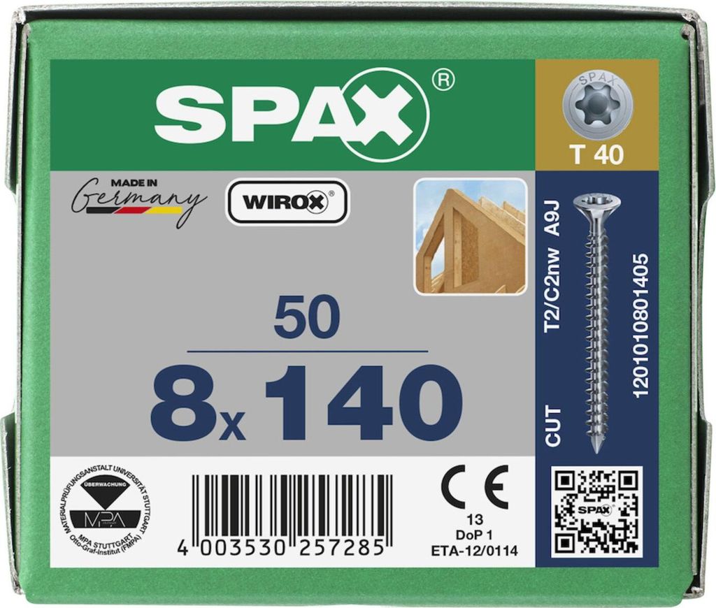 SPAX® 1201010801405 SPAX® Holzbauschrauben T40 Senkkopf Immagine del prodotto 