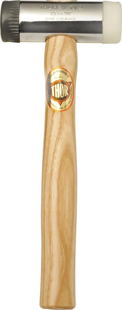Marteau Nylon Antirebond 32mm Embouts PVC et Manche Bois Ergonomique