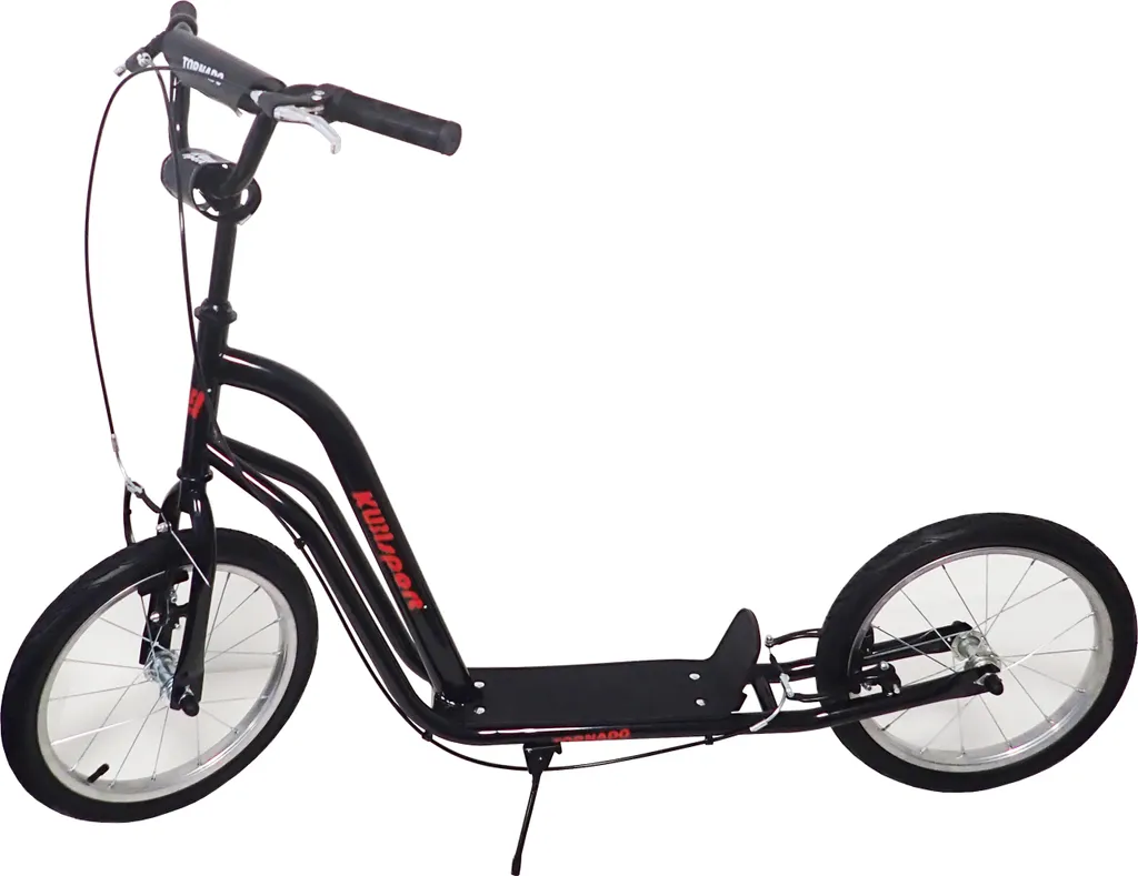 Trottinette grande roue Tornado 16 pouces confort tout terrain noir