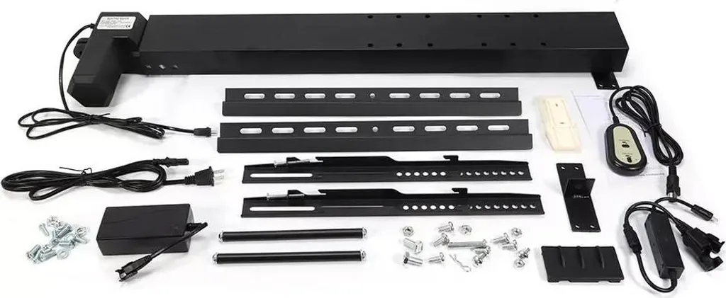Ascenseur TV électrique noir pour meuble escamotable avec télécommande - 3