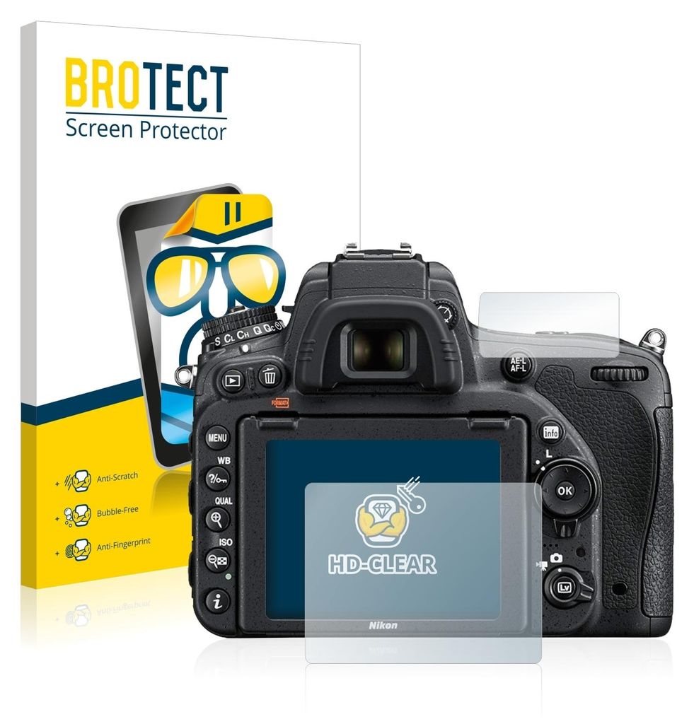 2x Für Nikon D750 Schutzfolie BROTECT Displayschutz Display Produktbild 