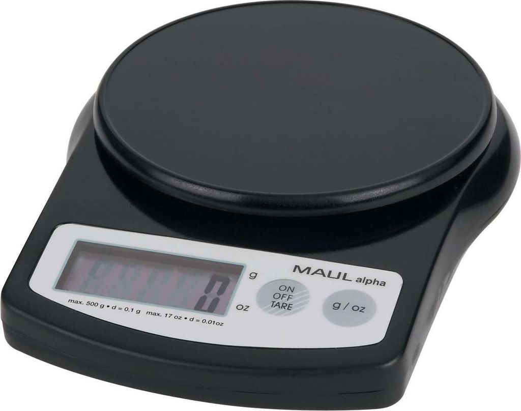 MAUL Präzisionswaage MAULalpha 0,5 kg Batterie schwarz