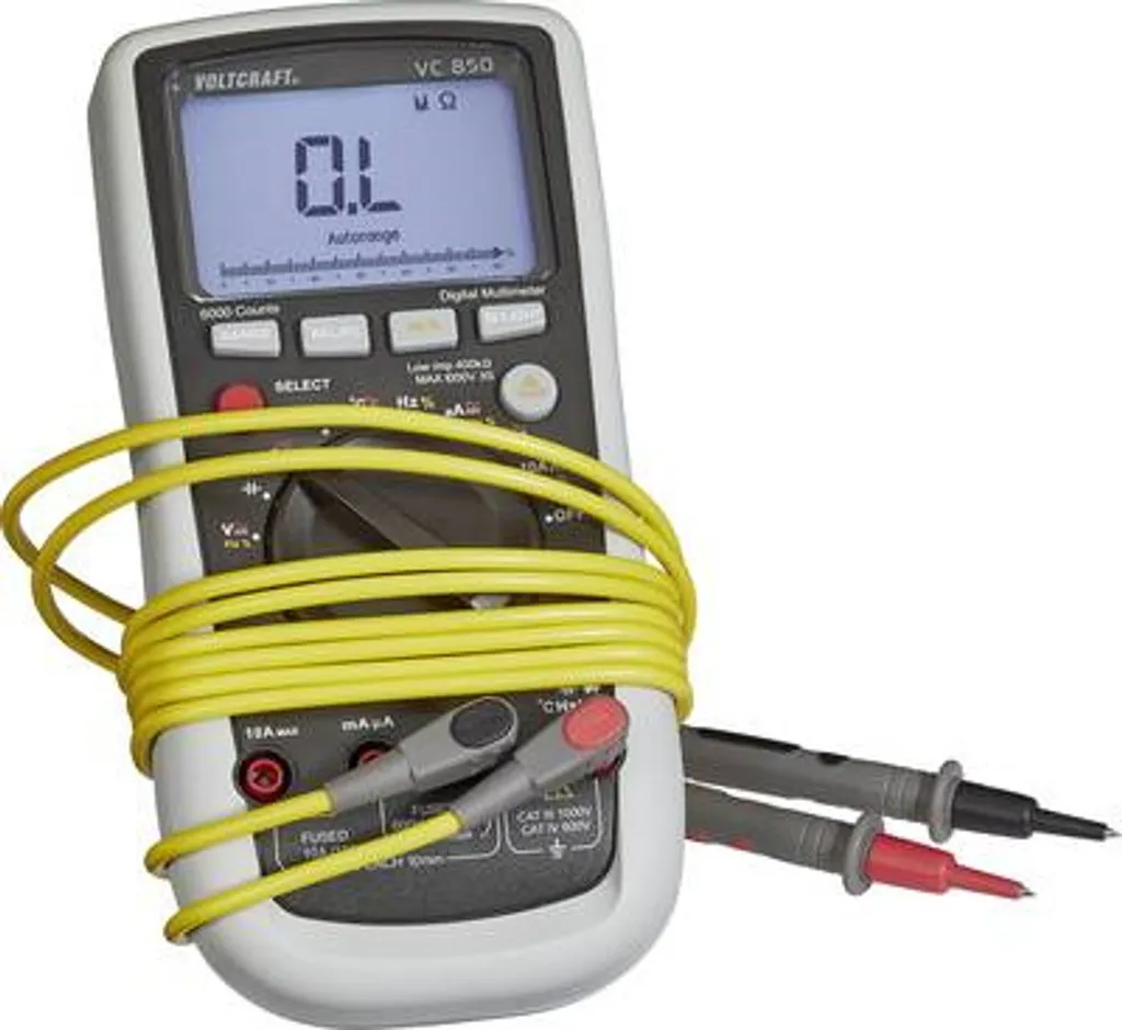 Câble de mesure Voltcraft MSL-504 jaune 4mm souple et fiable 1.2m
