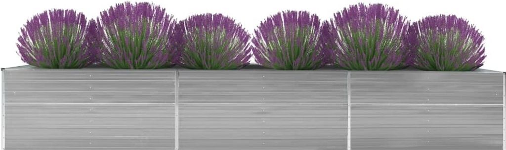 vidaXL Letto da giardino rialzato in acciaio zincato Immagine del prodotto 