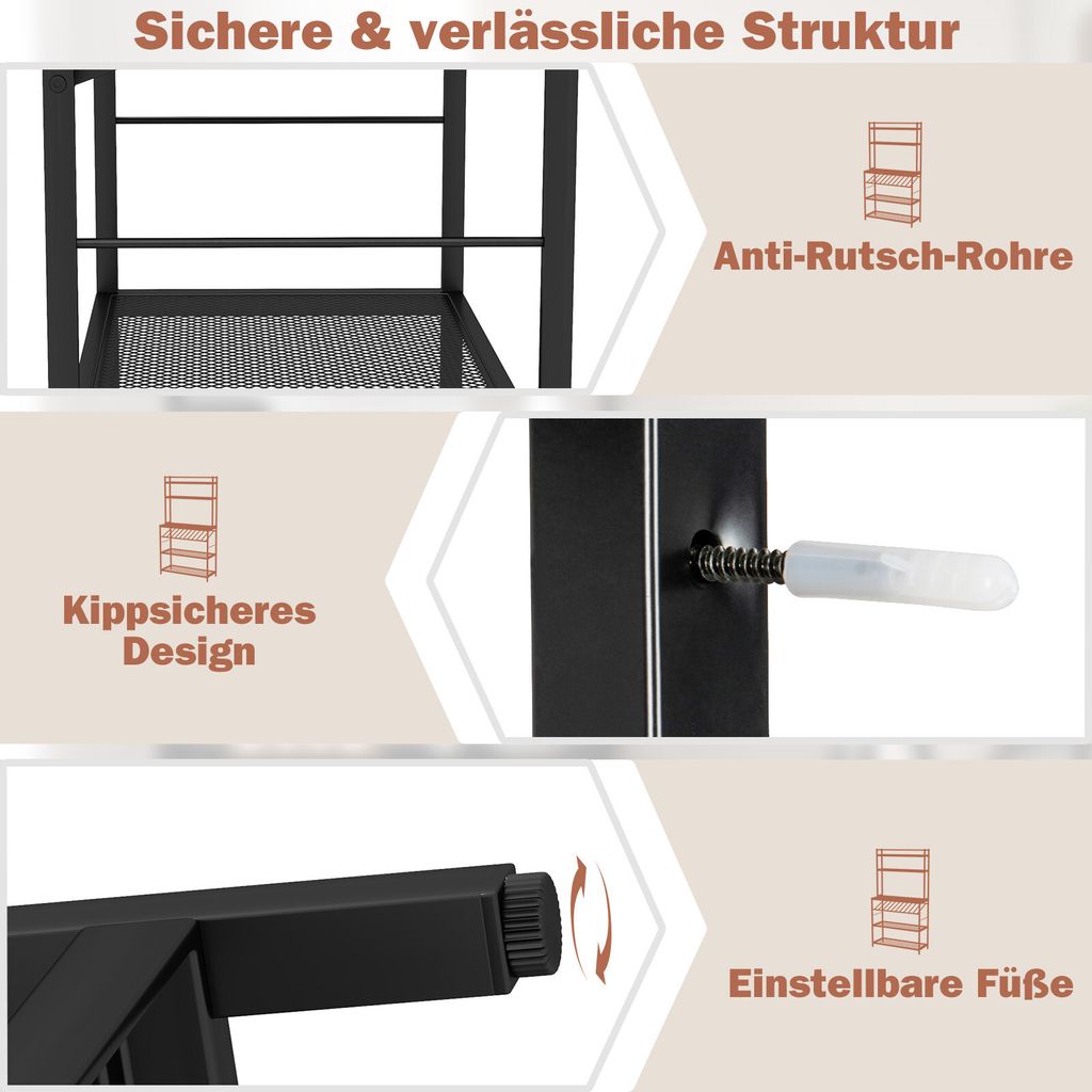 Kuchyňský regál COSTWAY s držákem na víno do 10 lahví, Obrázek produktu 6
