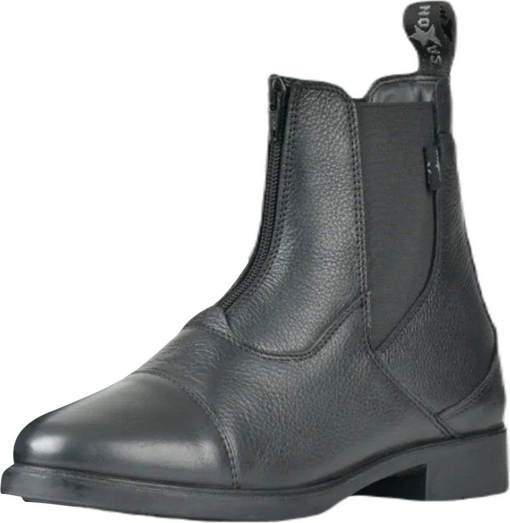 Saxon - Kinder Stallstiefel "Allyn", Leder WB1901 (18 EU) (Schwarz)