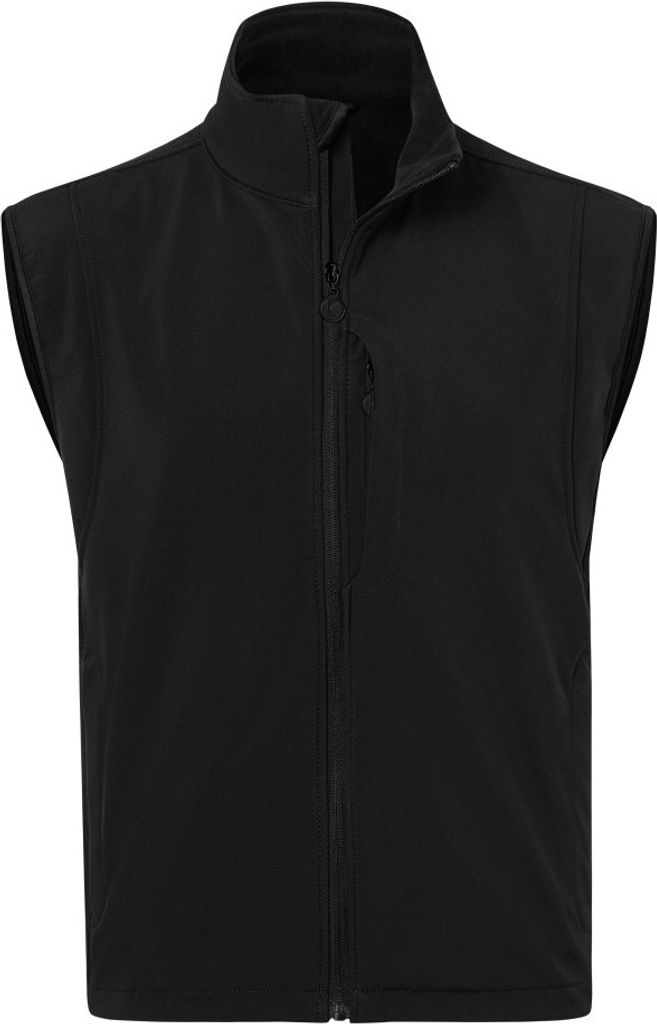 KARLOWSKY Herren Softshellweste CLASSIC Zipper Modern-Fit Schwarz 4XL