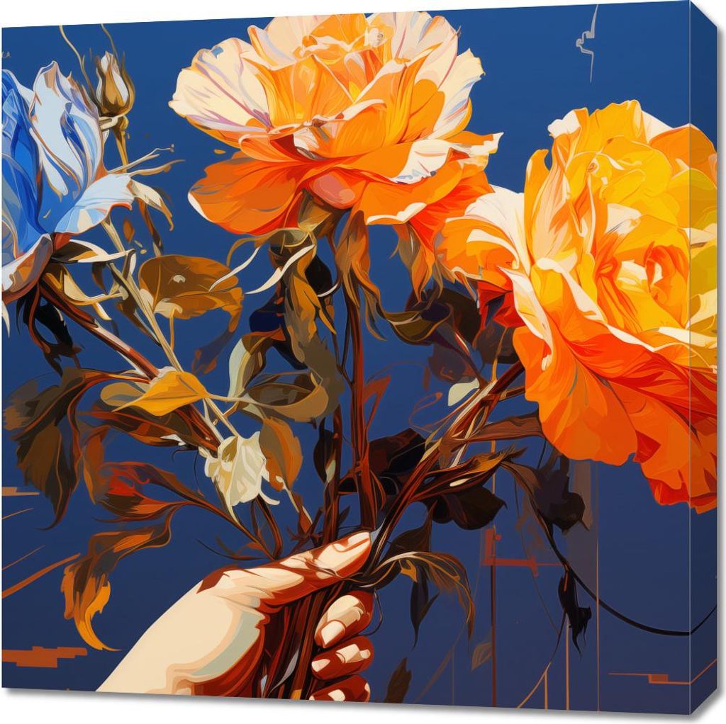 Bild 70x70cm Lebendiger Umarmung