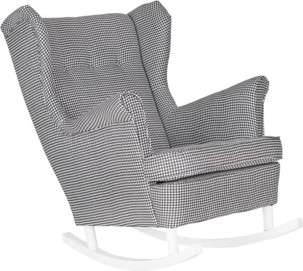 Family Meble Schaukelsessel Print Relaxsessel Skandinavisch Bequemer Ohrensessel Loungesessel Fernsehsessel Für Wohnzimmer Schlafzimmer Büro (GAB...