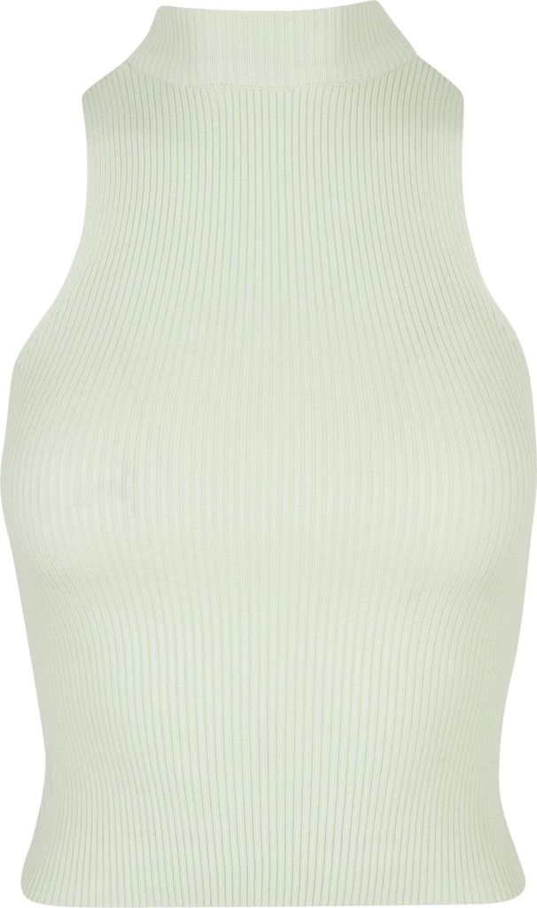 Urban Classics Ladies - Rib Knit Turtleneck Top mint - 4XL