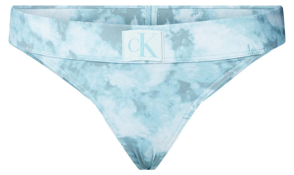 Calvin Klein - Bikinihöschen für Damen, Tiefschnitt NA583 (XL) (Blau)