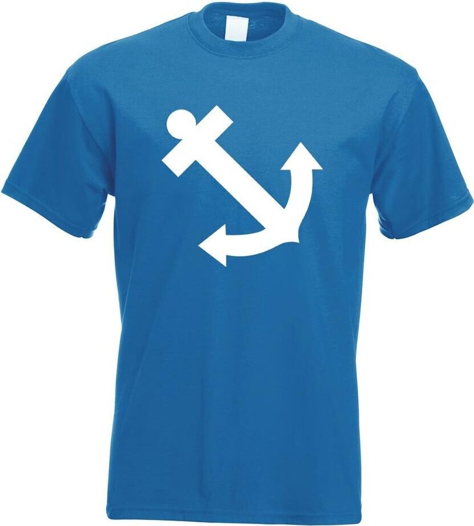 Kiwistar - T-Shirt - royal - Anker Motiv2 Motiv Bedruckt Funshirt Design Print - mit Motiv Bedruckt - Funshirt Design - Sport - Freizeit - Herren - M