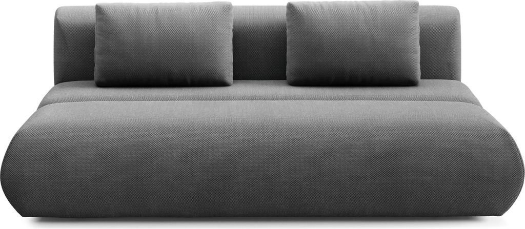 Sofa ATOMO mit Schlaffunktion, Schlafsofa, Wohnzimmersofa, Couch, Soffa, Bettsofa, Velours-Stoff – Grau DOT 95