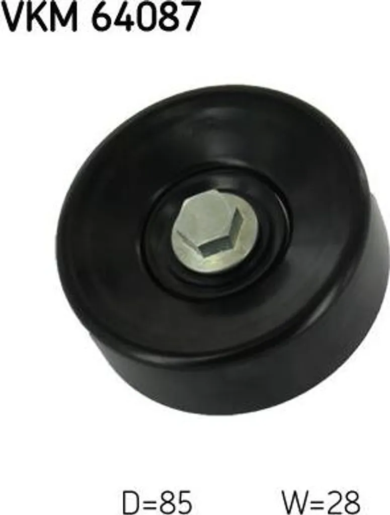 SKF VKM 64087 Rullo di rinvio/guida, cinghia trapezoidale dentata OE 2528603900 compatibile con i30, Ceed, Proceed