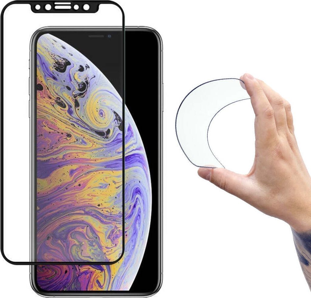 Wozinsky 3D Flexi Nano Displayschutz Glas mit Rahmen fr iPhone 13 Pro Max, schwarz