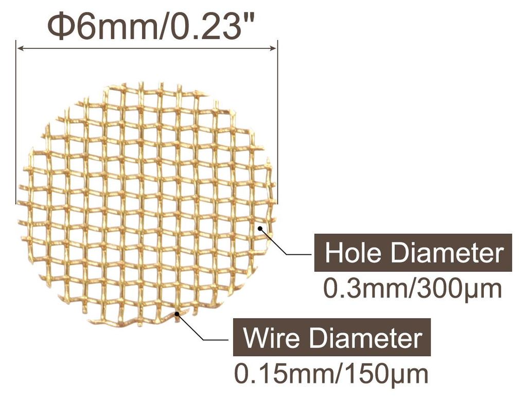 Packung von 100 Rohr Bildschirm Dauerhaft Messing Wasserleitungen Filter fš¹r Rohrfilter 6mm Durchmesser W?rmebest?ndigkeit
