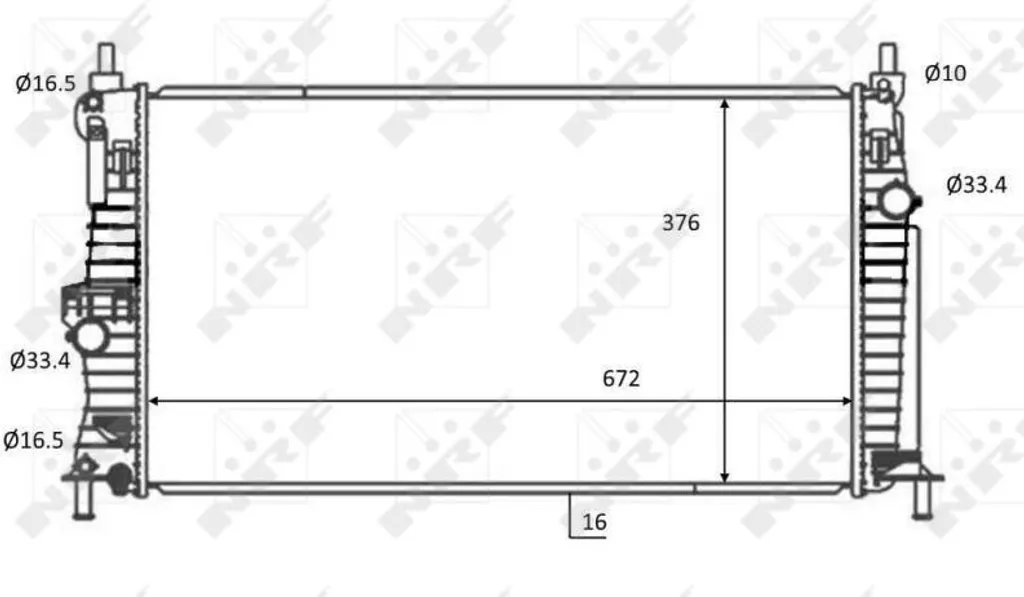 Radiateur moteur NRF 59068 pour Mazda 3 BL - OE Z6811520YA Qualité