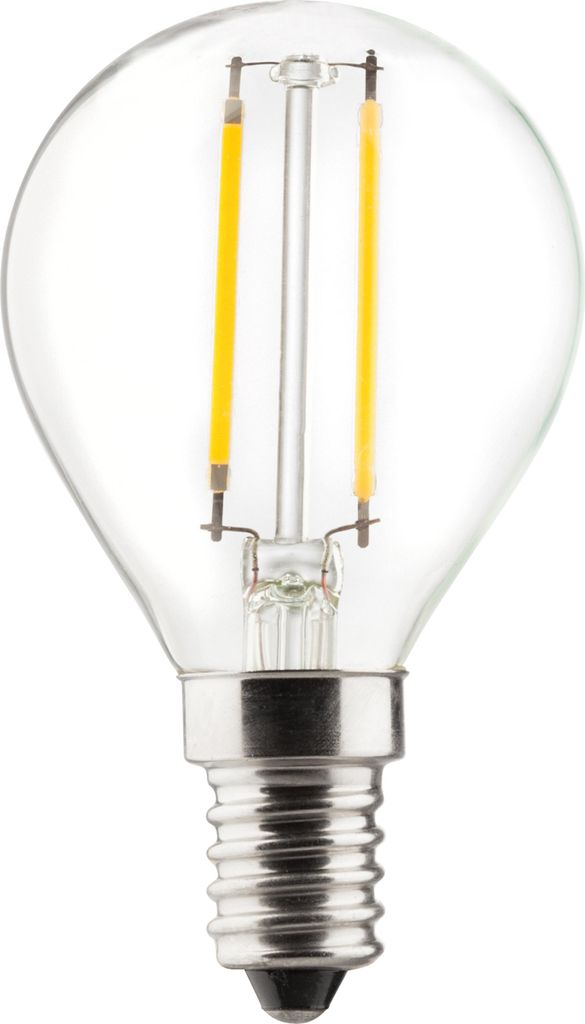 Filamento LED a goccia 2,5W E14 250lm 2700K chiaro CRI Immagine del prodotto 