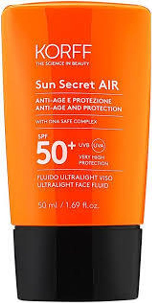 Korff Sun Secret SPF50+ Air Ultralight Face Fluid Moisturizing and Anti-Aging Protection 50ml